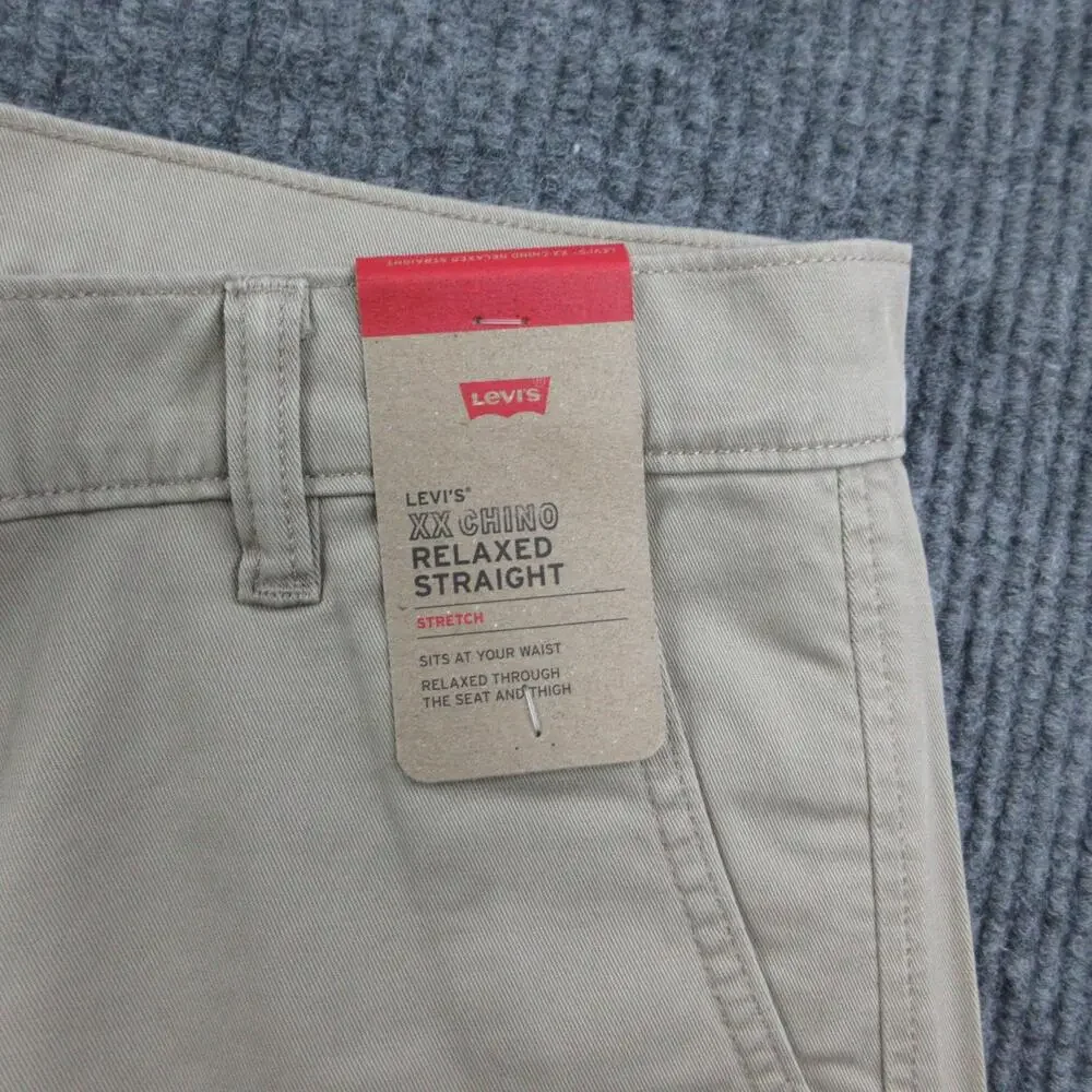 Levi's Pants Mens 31x32 Beige XX Chino Relaxed Straight Flat Front 32x31* NWT